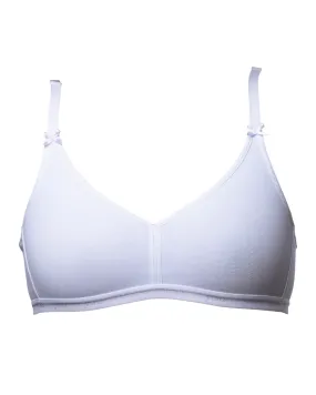 100-418 Alma White Beginner's Wirefree Bra 2 Pack