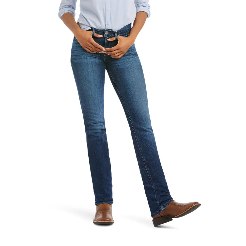 10036814 Ariat Women's Abby Perfect Rise Straight Leg Jeans - Mackenzie