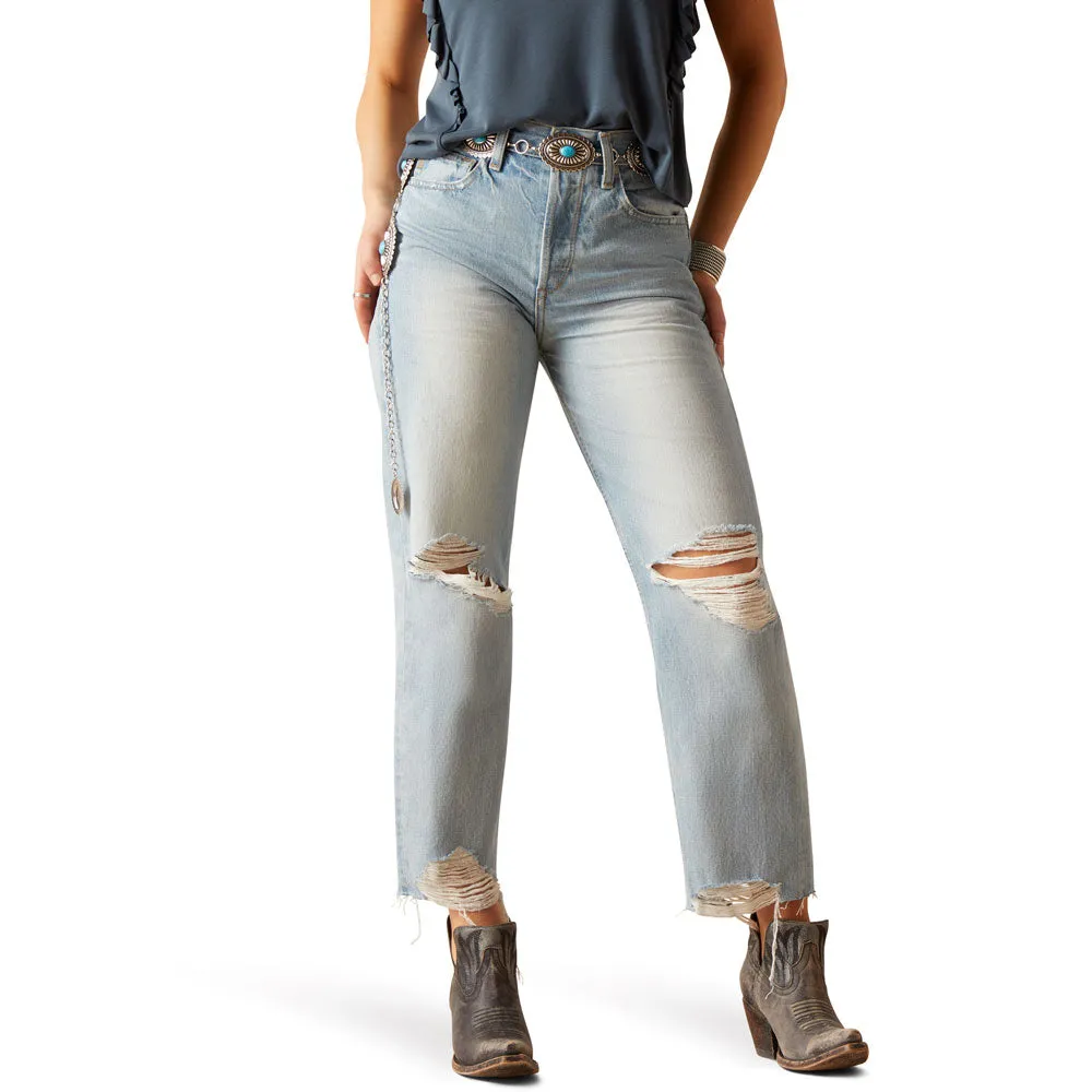 10045187 Ariat Women's Ultra High Rise Tomboy Straight Jean - Mykonos