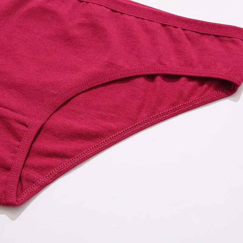 2 Pack Cotton Mix Panties Heart Hollow Out Briefs Low-Waist Underpants Seamless Underwear