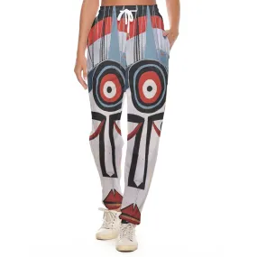 All-Over Print Women's Casual Pants 229 face, abstract, print
