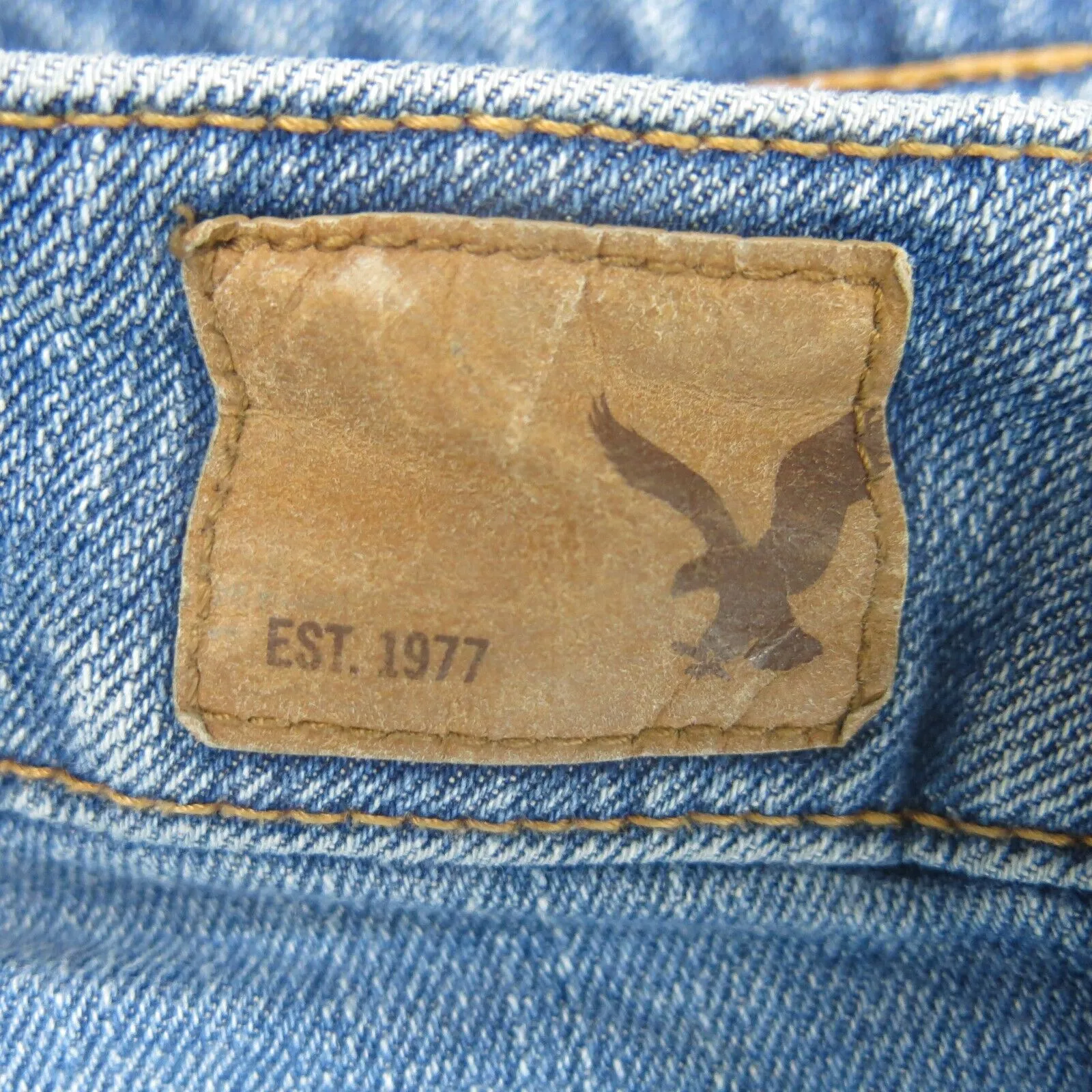 American Eagle Womens Artist Crop Jeans Stretch 100%Cotton High Rise Blue Size 2