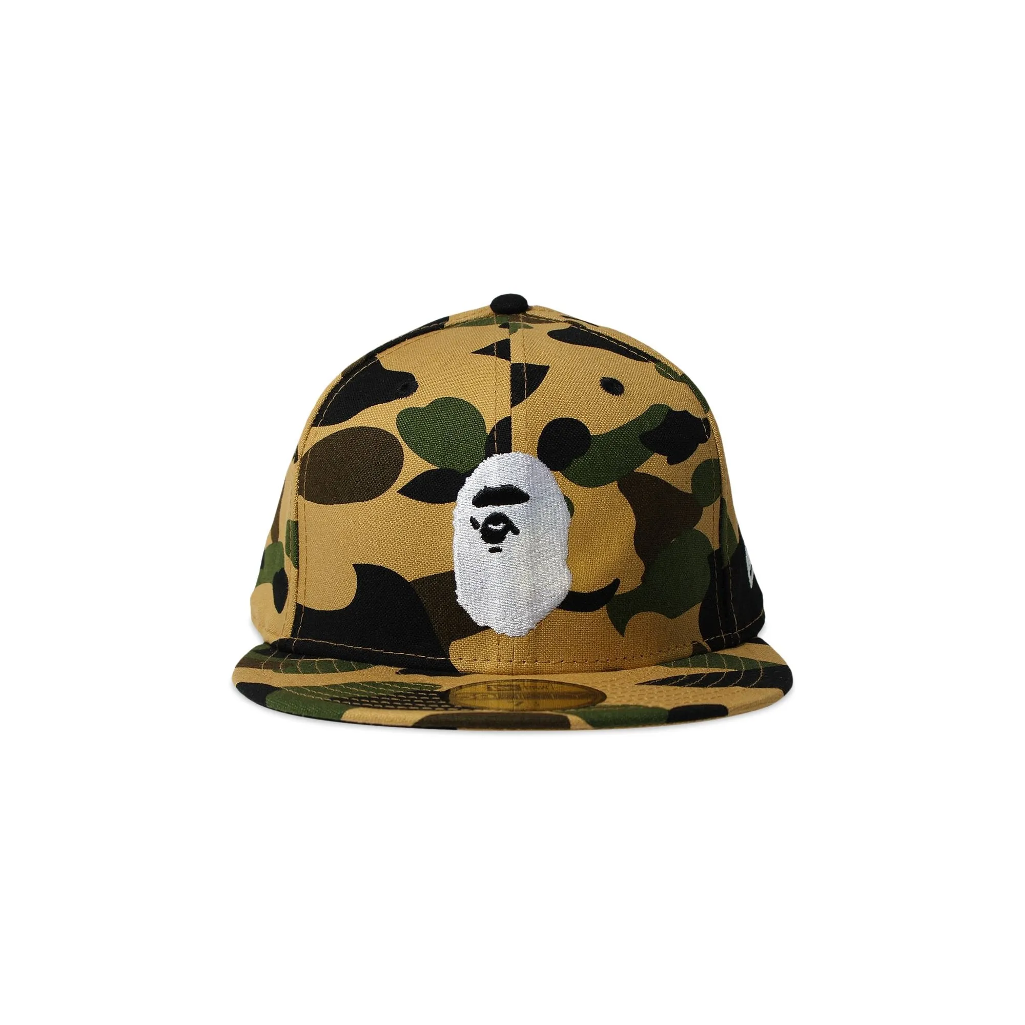 BAPE New Era 59 Fifty 1st Camo Ape Head Cap Yellow
