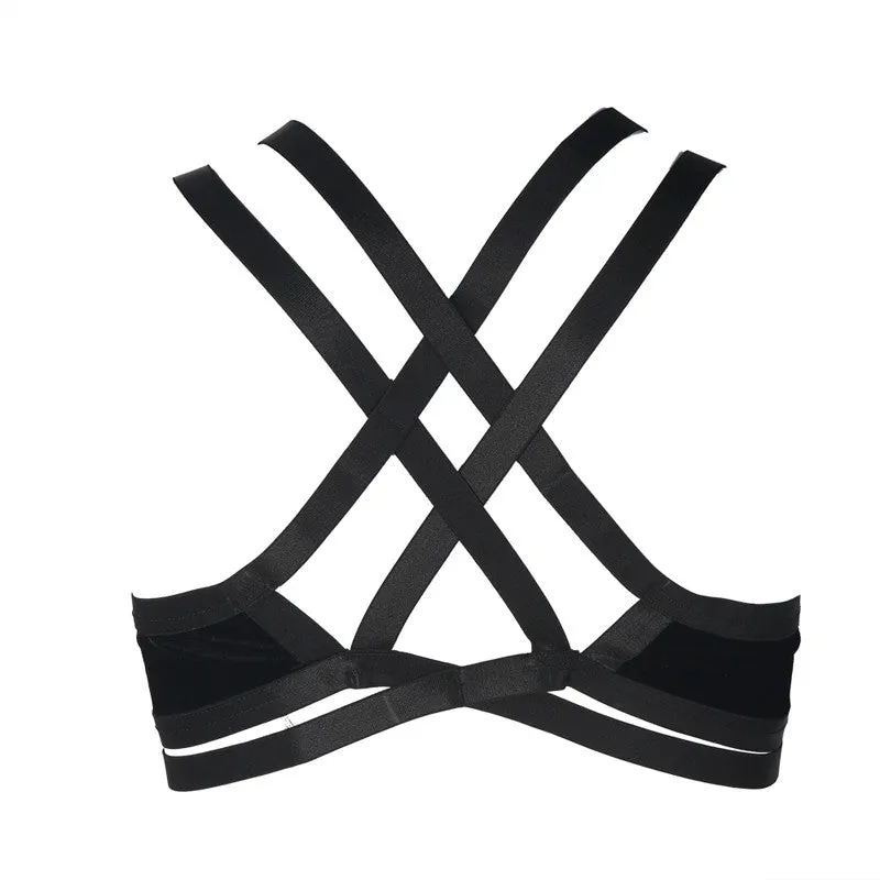 Black Bralette | 3/4 cup | Cross Straps