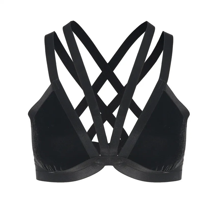 Black Bralette | 3/4 cup | Cross Straps