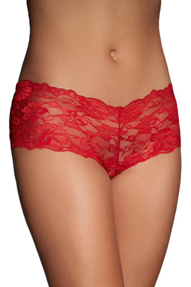 Cali Chic Women's Lingerie Sexy Celebrity Boyshort Lace Naughty Knicker Panty