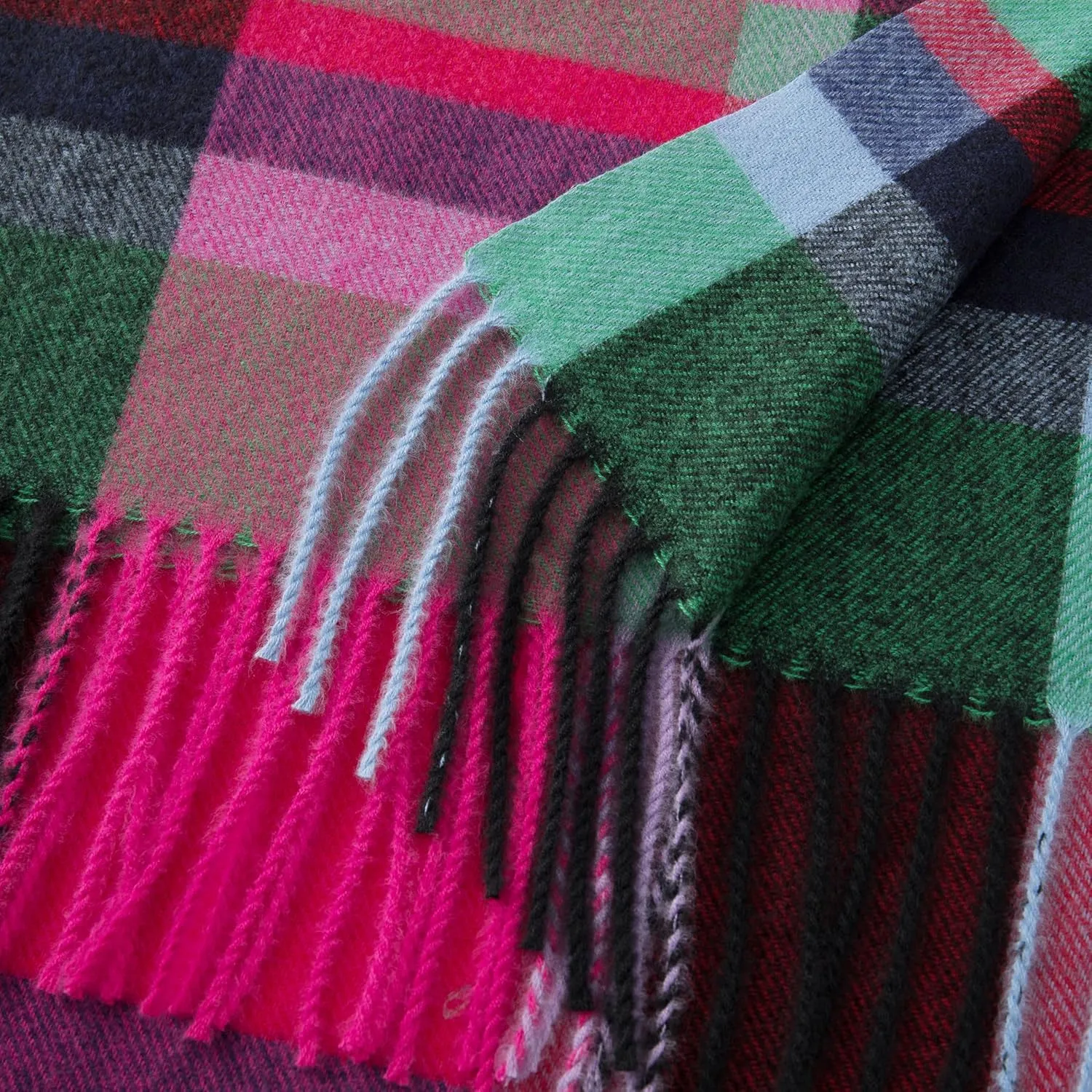 CALVIN & OLIVIA Women's Fall Winter Scarf Thick Classic Plaid Scarf Wrap Warmth Soft Oversized Cashmere Feel Scarves