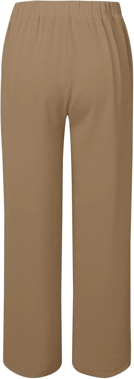 Cargo Pants for Women Women High Waist Casual Work Business Casual High Waisted Dressy Pants Flowy Trousers Office