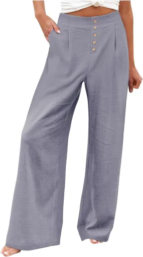 Cargo Pants for Women Women High Waist Casual Work Business Casual High Waisted Dressy Pants Flowy Trousers Office