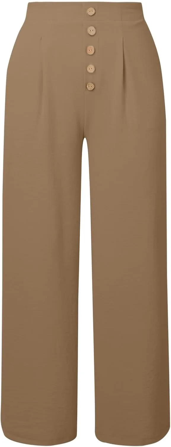 Cargo Pants for Women Women High Waist Casual Work Business Casual High Waisted Dressy Pants Flowy Trousers Office