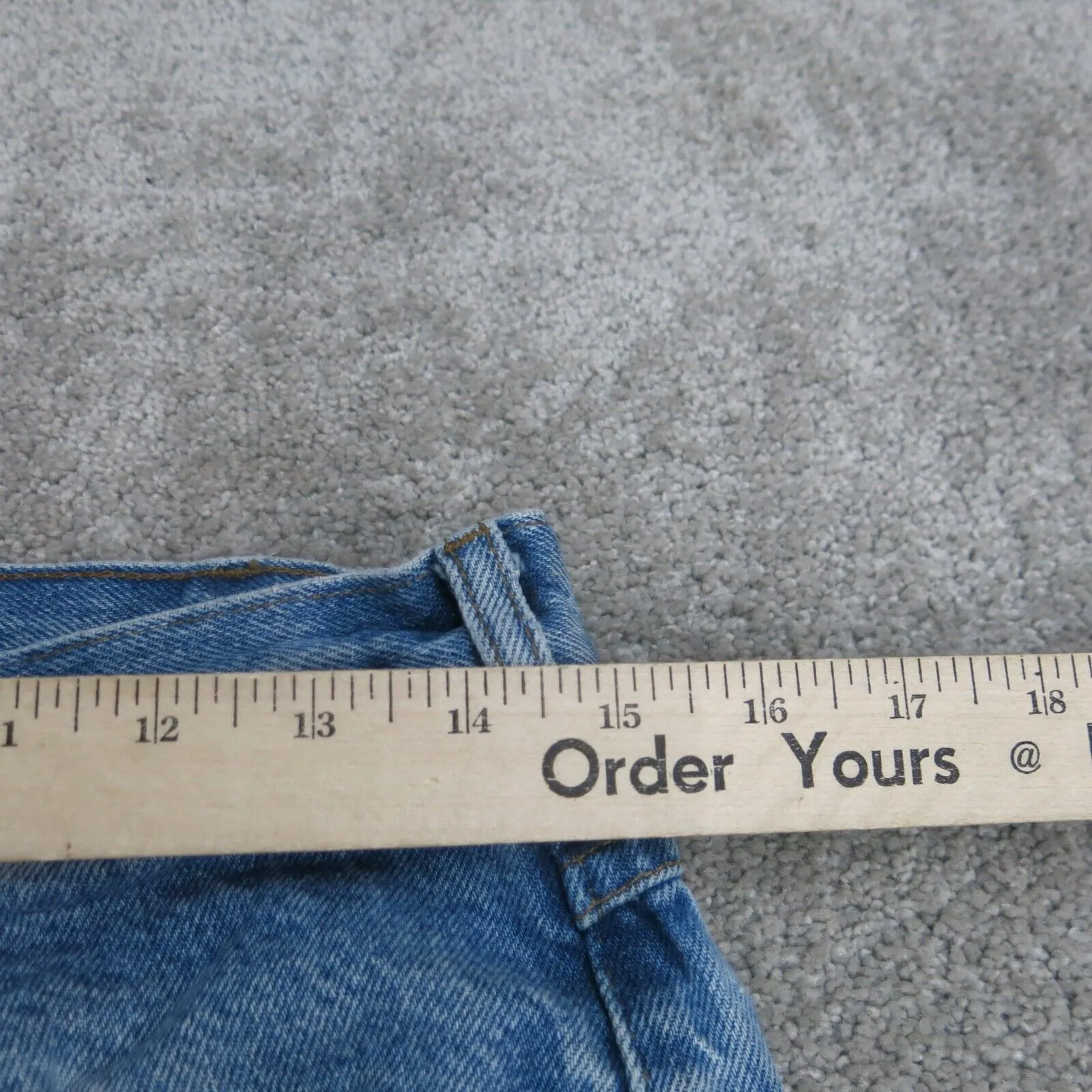 Carhartt Jeans Mens W33XL32 Blue Denim Straight Leg 100% Cotton Casual Pockets
