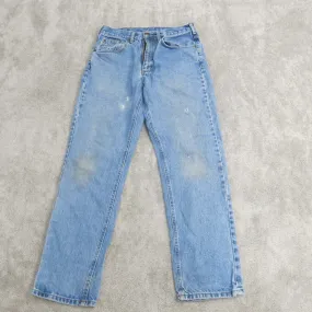 Carhartt Jeans Mens W33XL32 Blue Denim Straight Leg 100% Cotton Casual Pockets