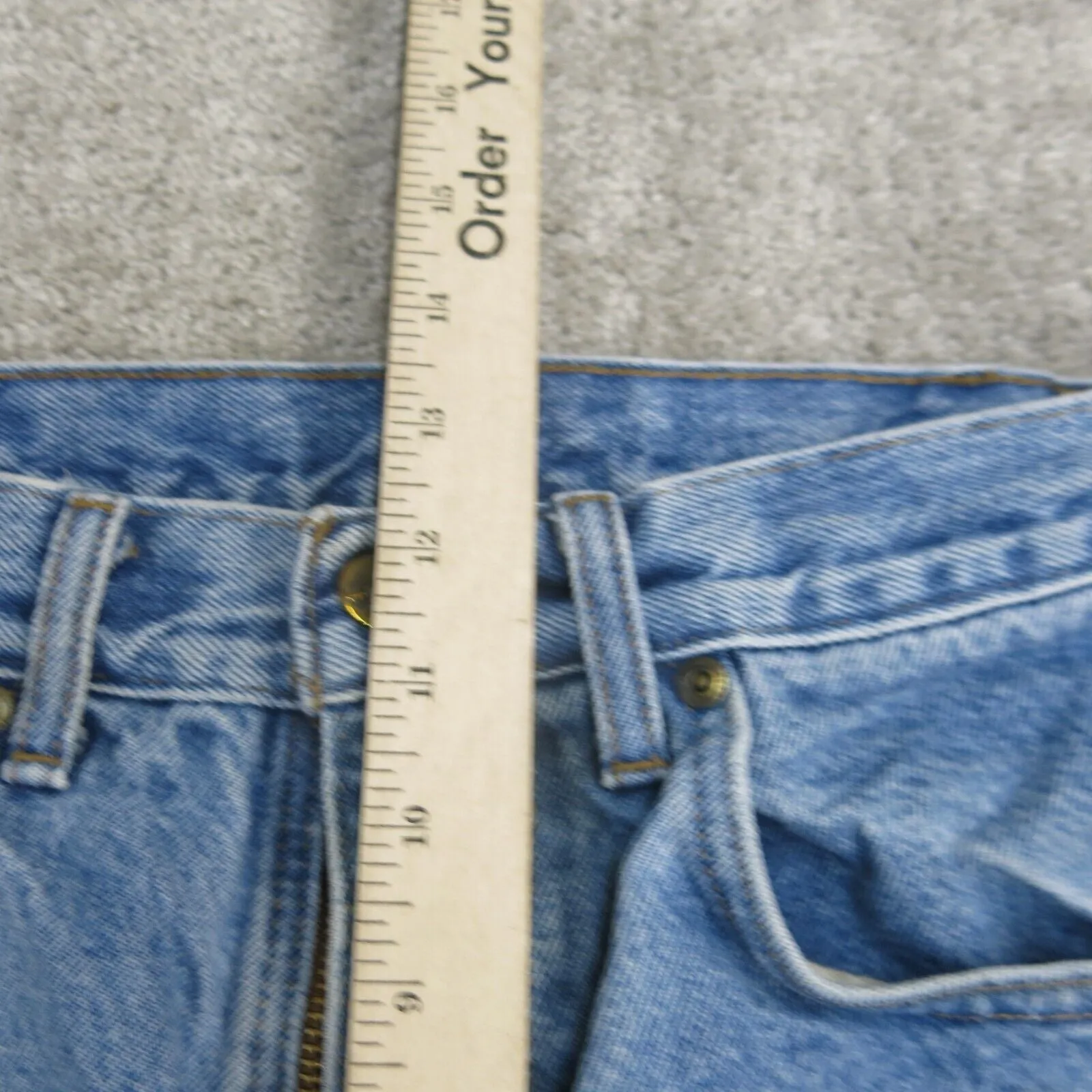 Carhartt Jeans Mens W33XL32 Blue Denim Straight Leg 100% Cotton Casual Pockets