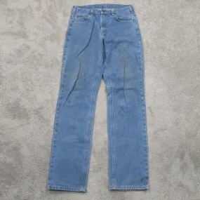 Carhartt Men Straight Leg Jeans Traditional Fit High Rise Cotton Blue SZ W33XL36
