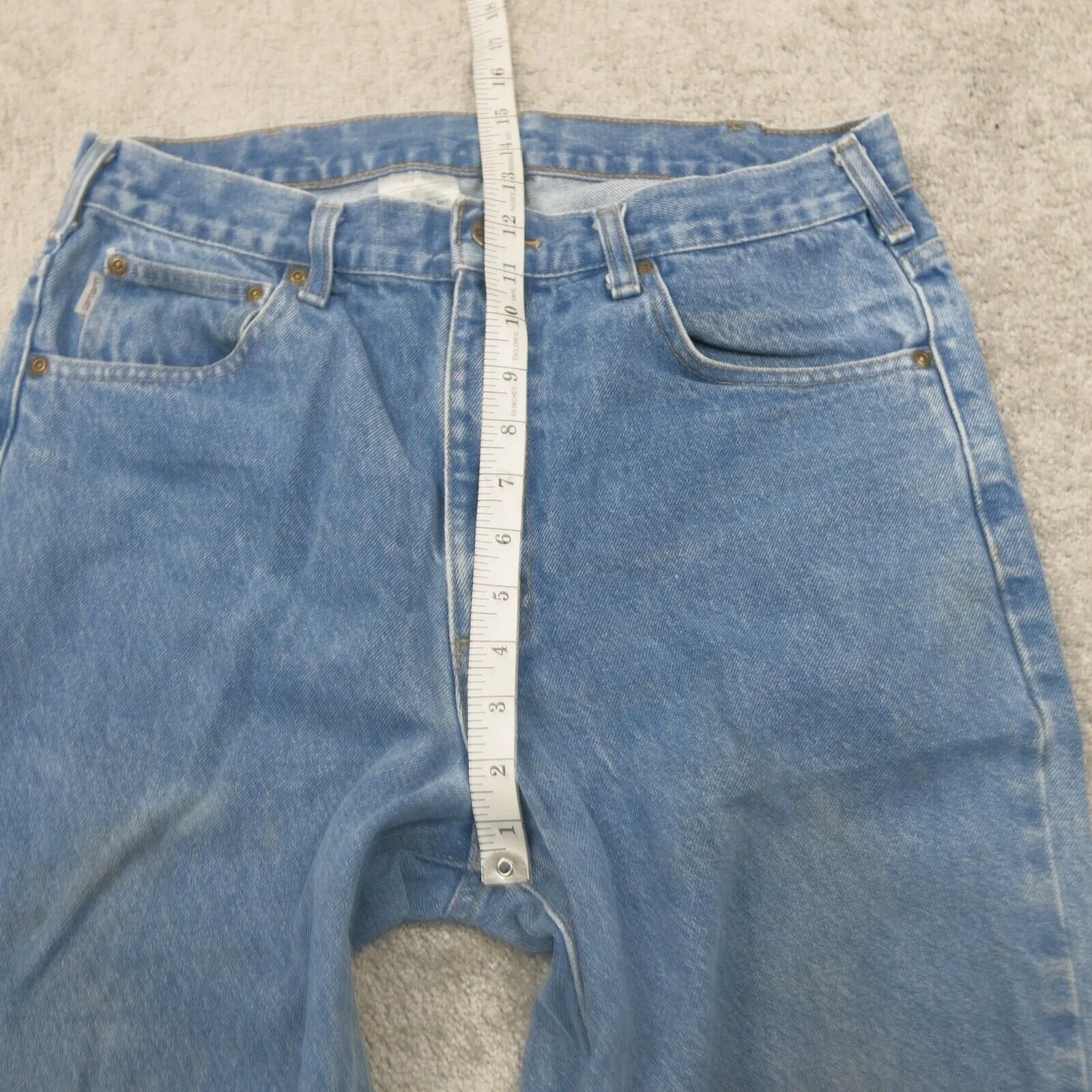 Carhartt Men Straight Leg Jeans Traditional Fit High Rise Cotton Blue SZ W33XL36