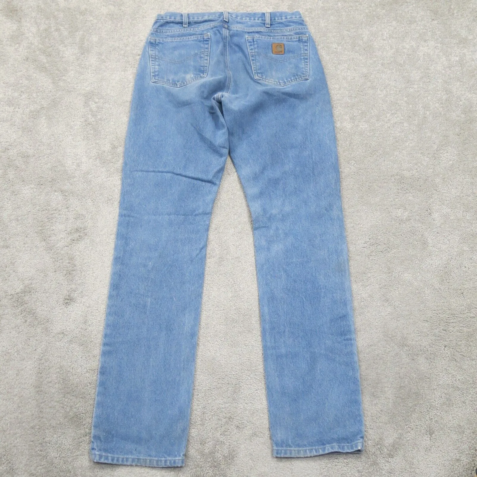Carhartt Men Straight Leg Jeans Traditional Fit High Rise Cotton Blue SZ W33XL36