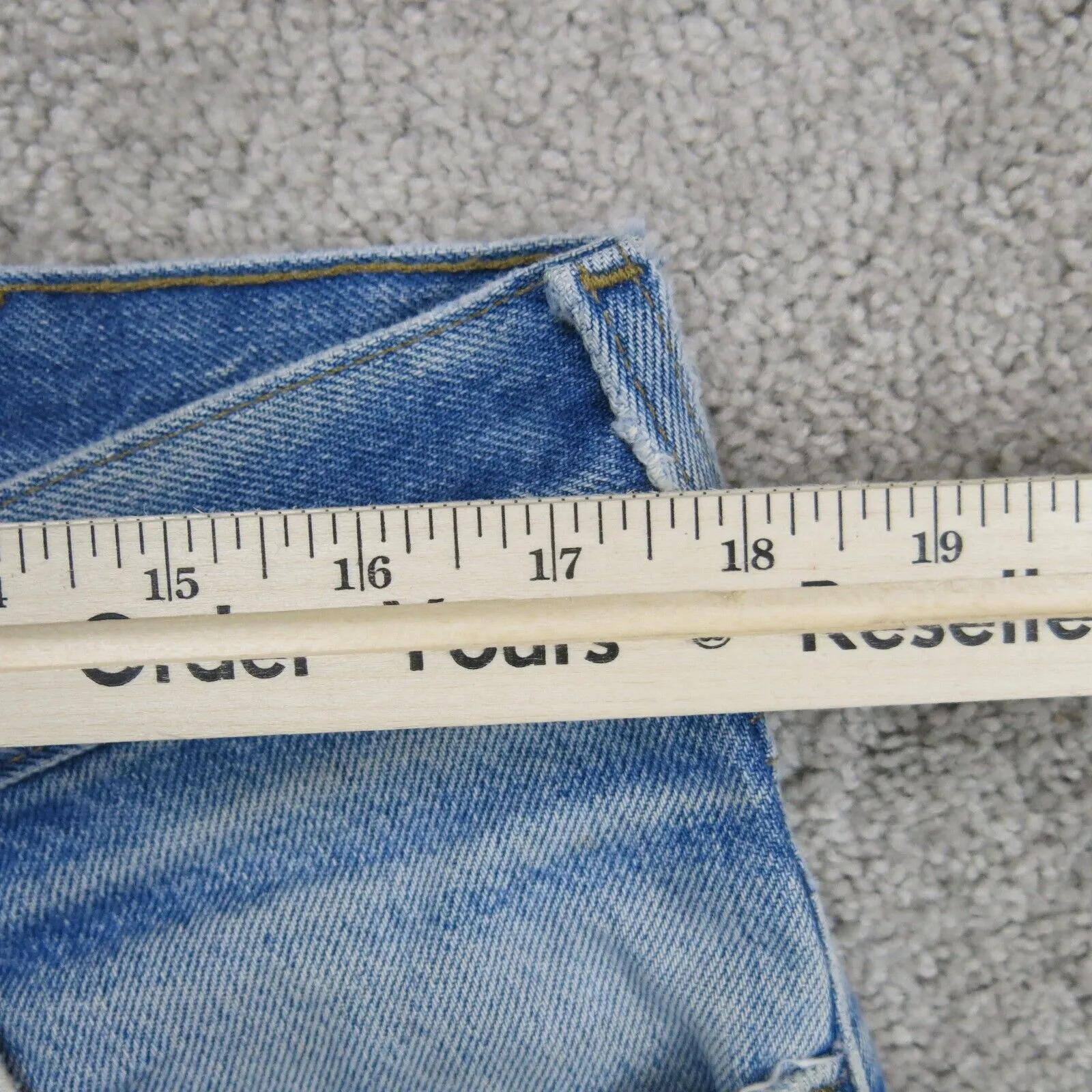 Carhartt Mens Jeans Denim Slim Straight Leg Mid Rise Light Blue Size W36XL28