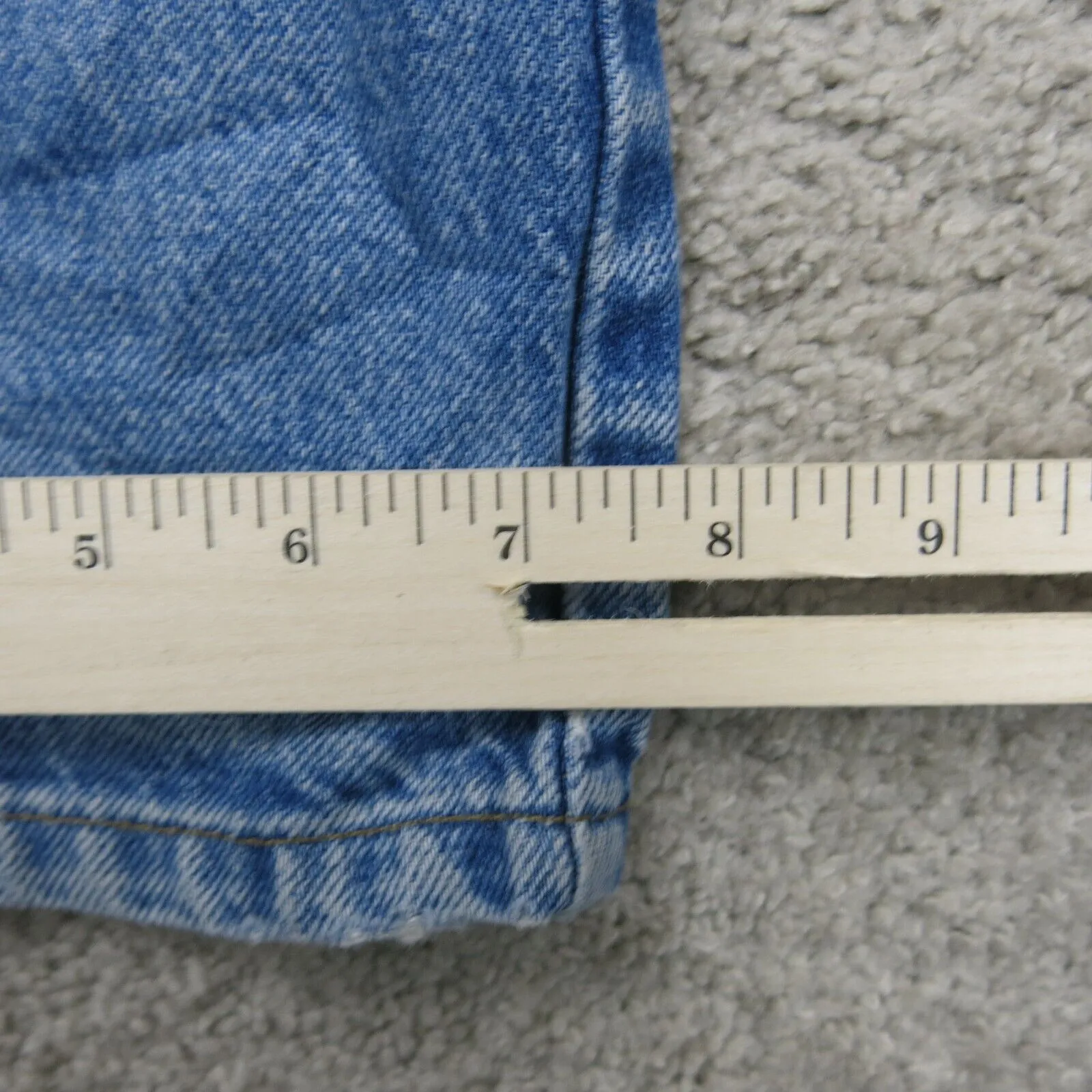 Carhartt Mens Jeans Denim Slim Straight Leg Mid Rise Light Blue Size W36XL28