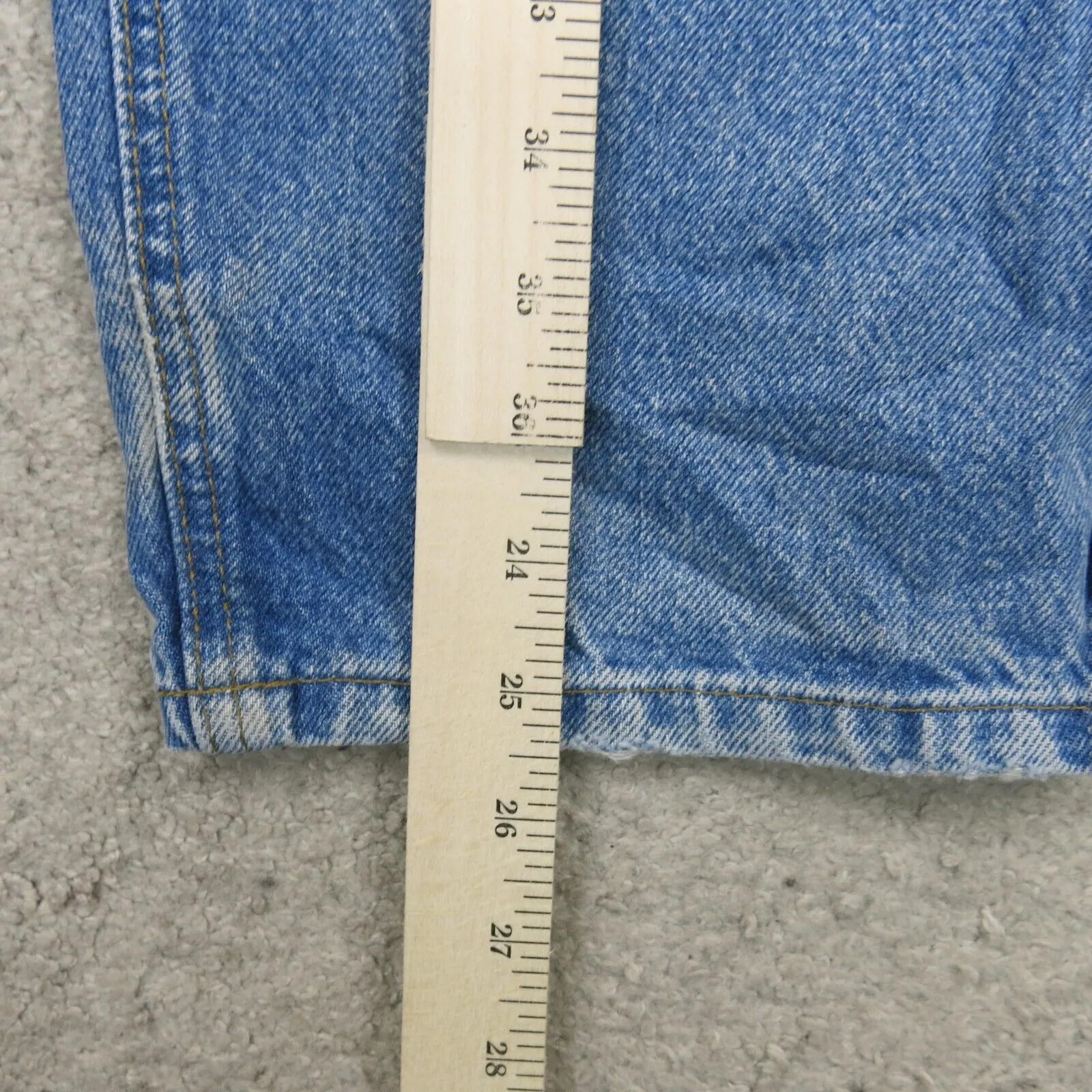 Carhartt Mens Jeans Denim Slim Straight Leg Mid Rise Light Blue Size W36XL28
