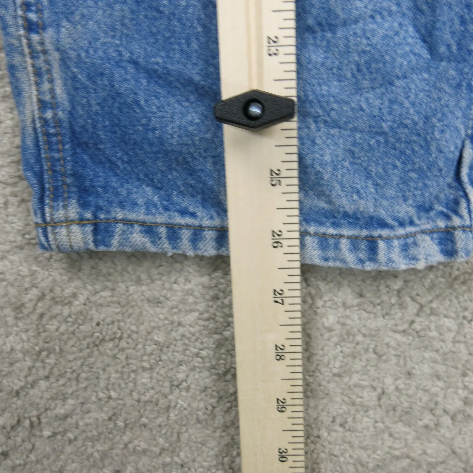 Carhartt Mens Jeans Denim Slim Straight Leg Mid Rise Light Blue Size W36XL28