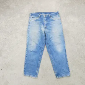 Carhartt Mens Jeans Denim Slim Straight Leg Mid Rise Light Blue Size W36XL28