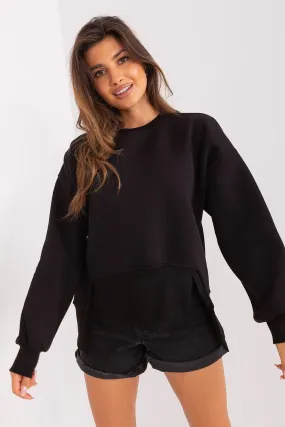Chic Cotton Asymmetrical Sweatshirt from Moda