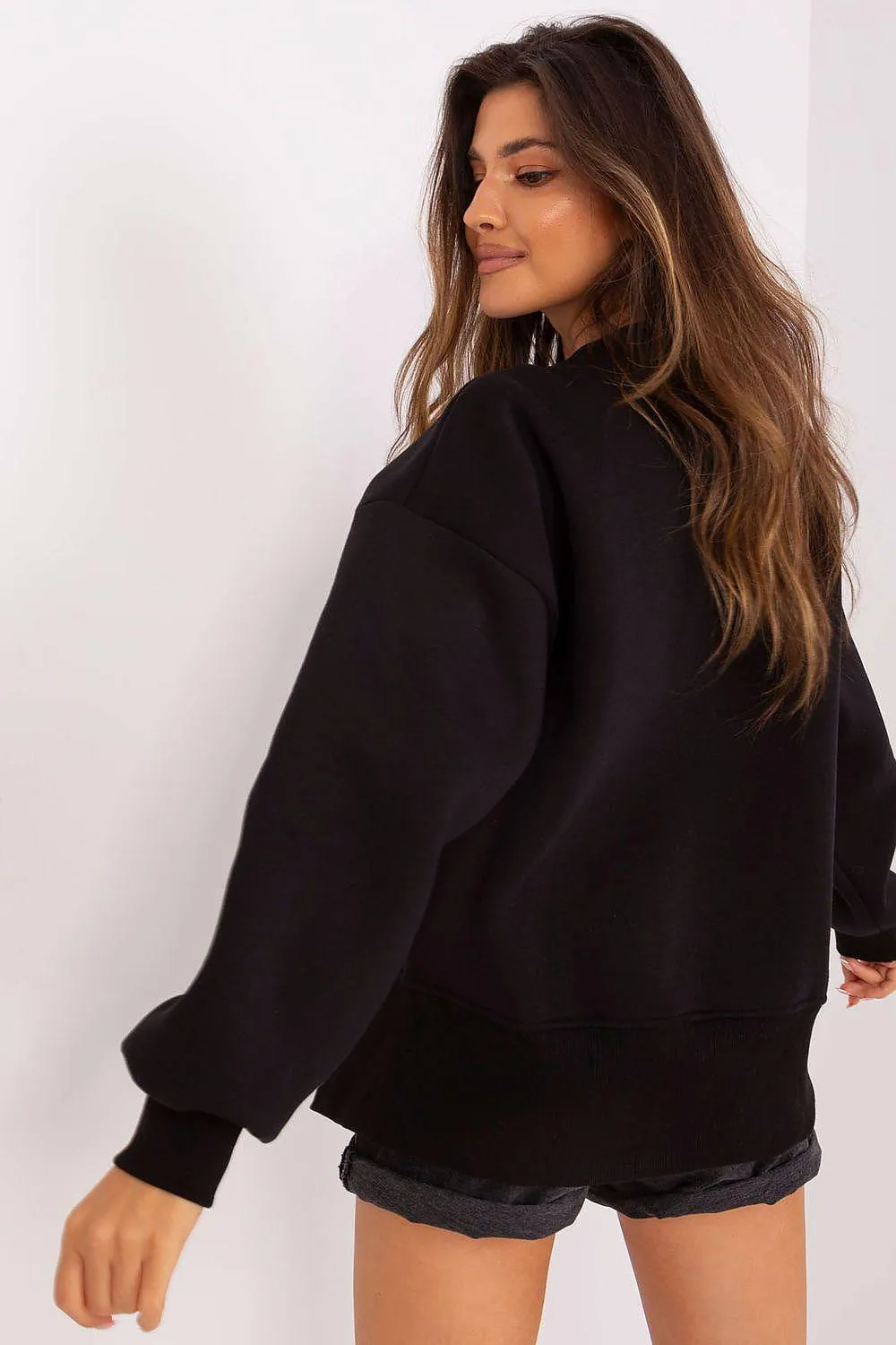 Chic Cotton Asymmetrical Sweatshirt from Moda