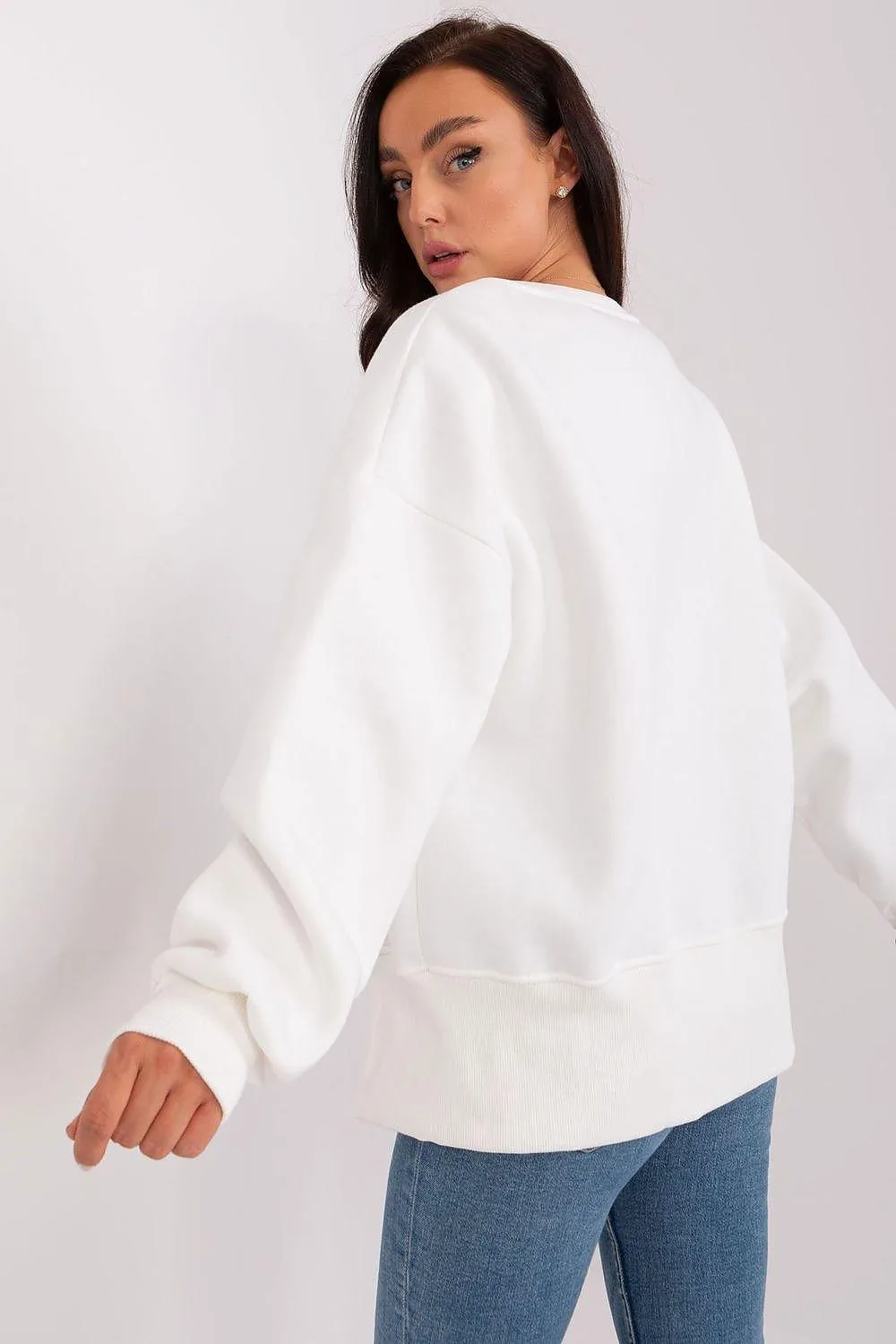 Chic Cotton Asymmetrical Sweatshirt from Moda