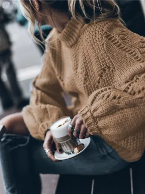 Chicmy-European and American casual women's clothing Women's Sweaters Fashion Round Neck Long Sleeve Sweater