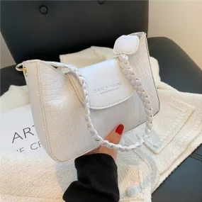Christmas Gift Fashion Crocodile Pattern Women's Bag New Popular PU Leather Shoulder Bag Luxury Designer Texture Buckle Handbags for Women 2021