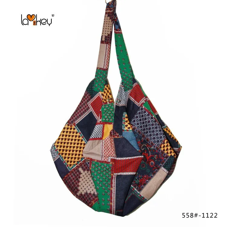 Christmas Gift Hippy Hippie Bohemian Canvas Bags For Women Sling Shoulder Crossbody Clutch Bag Basket Female Vintage Cotton Women's Handbags