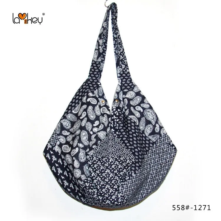 Christmas Gift Hippy Hippie Bohemian Canvas Bags For Women Sling Shoulder Crossbody Clutch Bag Basket Female Vintage Cotton Women's Handbags