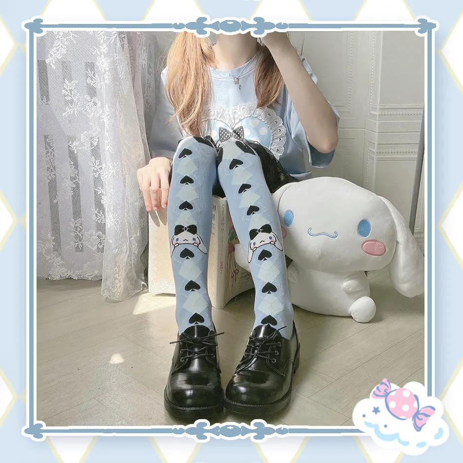 Cinnamoroll Alice Pattern Over Knee Socks