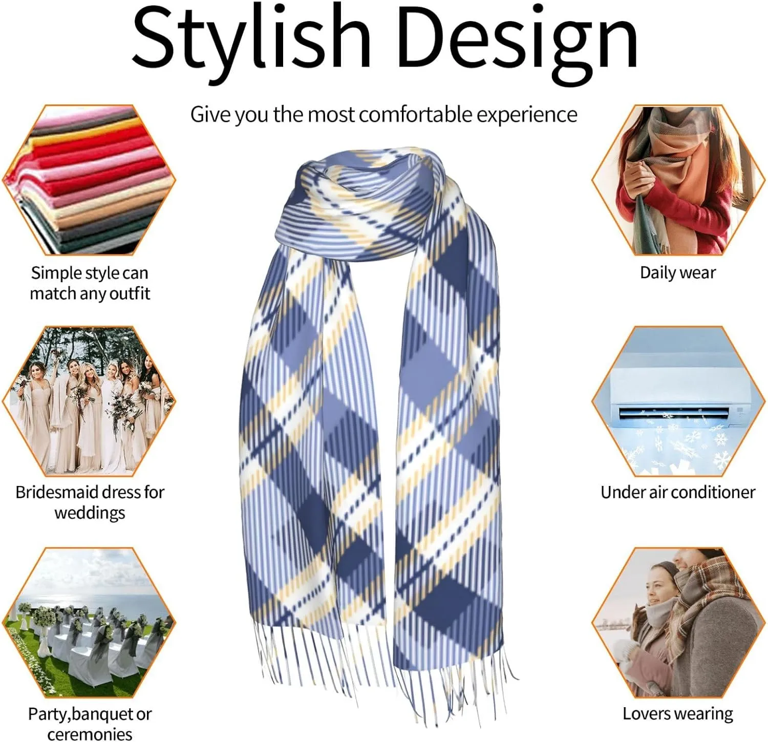 Clan Bain Tartan Imitation Cashmere Tassel Scarf Winter Scarf Autumn Softest Classic Warm