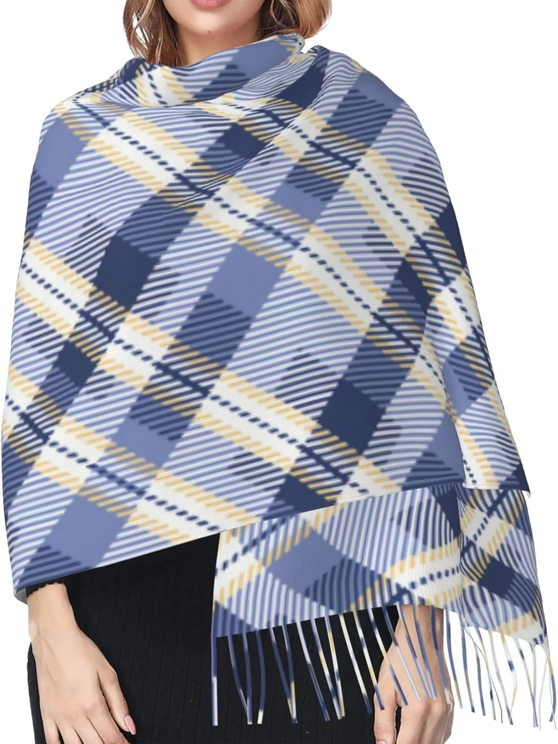 Clan Bain Tartan Imitation Cashmere Tassel Scarf Winter Scarf Autumn Softest Classic Warm