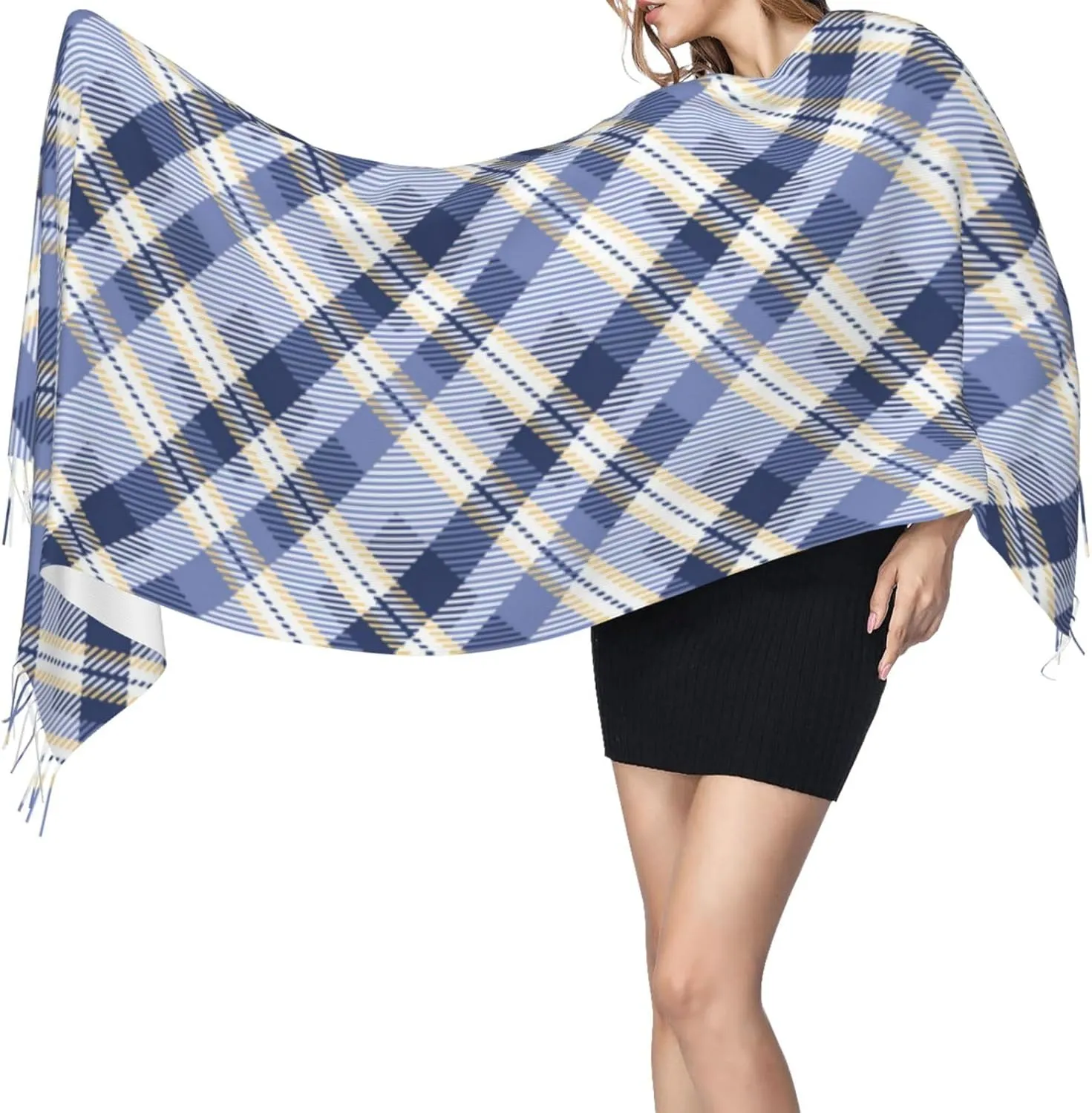 Clan Bain Tartan Imitation Cashmere Tassel Scarf Winter Scarf Autumn Softest Classic Warm