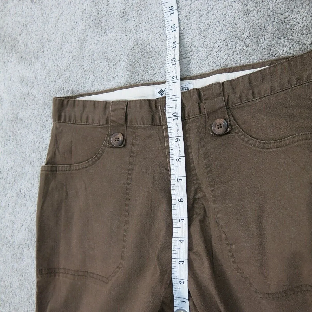 Columbia Womens Jegging Jeans Wide Leg High Rise Pockets Brown Size 8