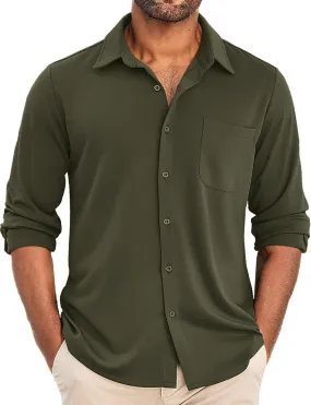 COOFANDY Men's Wrinkle Free Shirts Casual Long Sleeve Button Down Dress Shirts