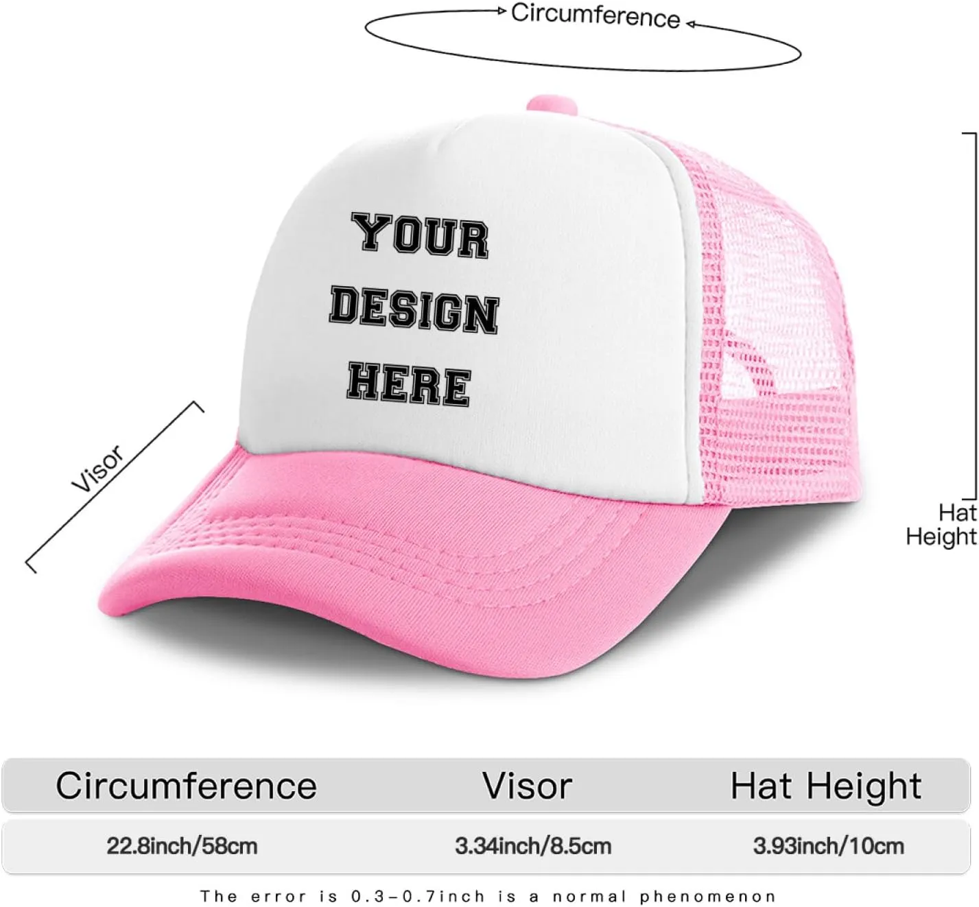 Custom Hat Customize Your Text Custom Logo Hat Adjustable Baseball Caps Fashion Custom Trucker Hat Unisex Aldult