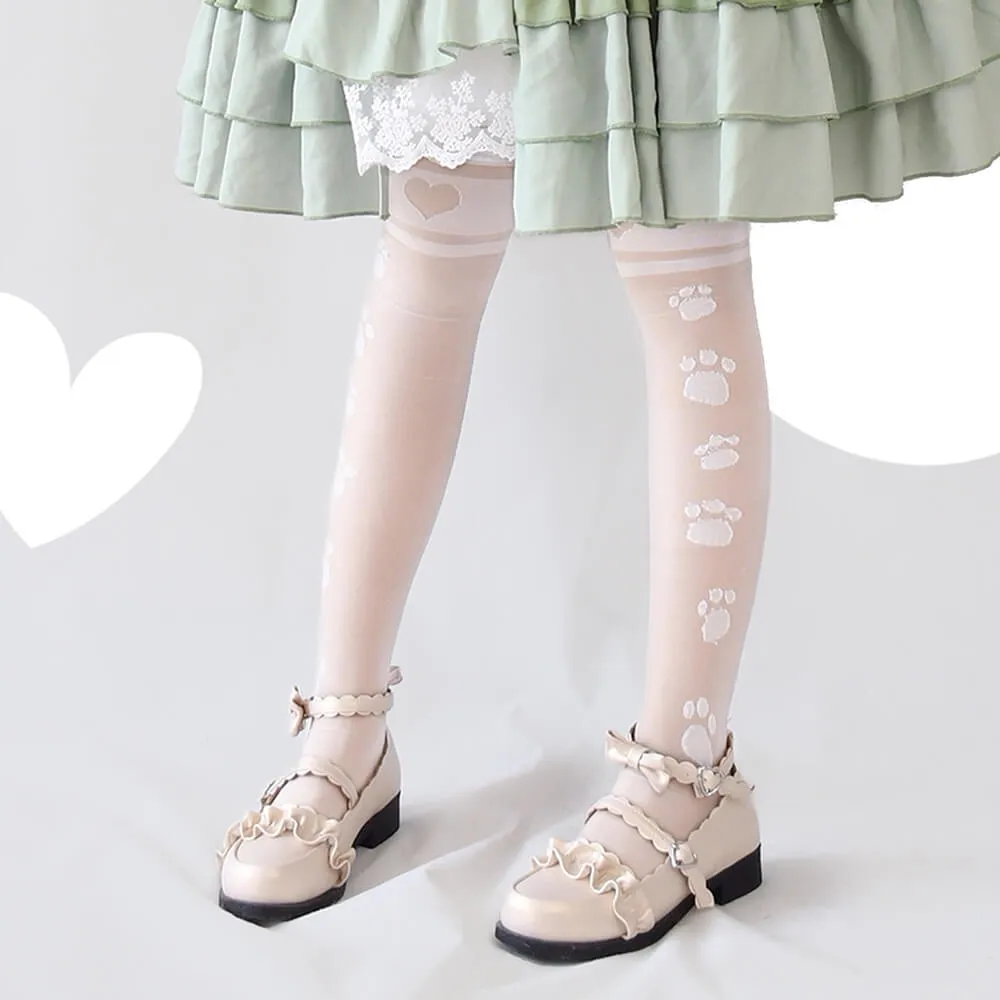 Cute Cat Paws Knee Socks