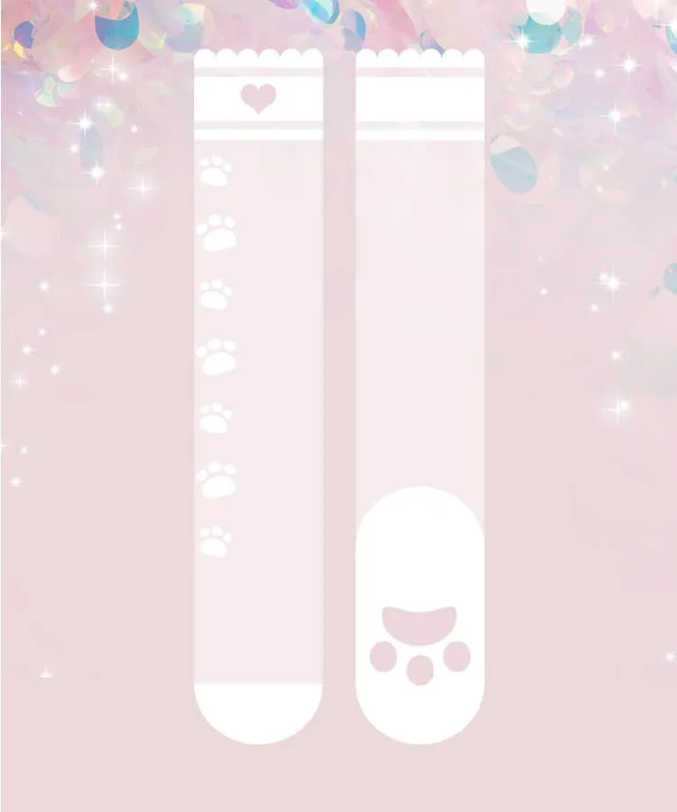 Cute Cat Paws Knee Socks