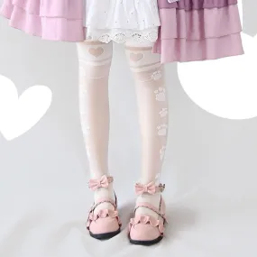 Cute Cat Paws Knee Socks