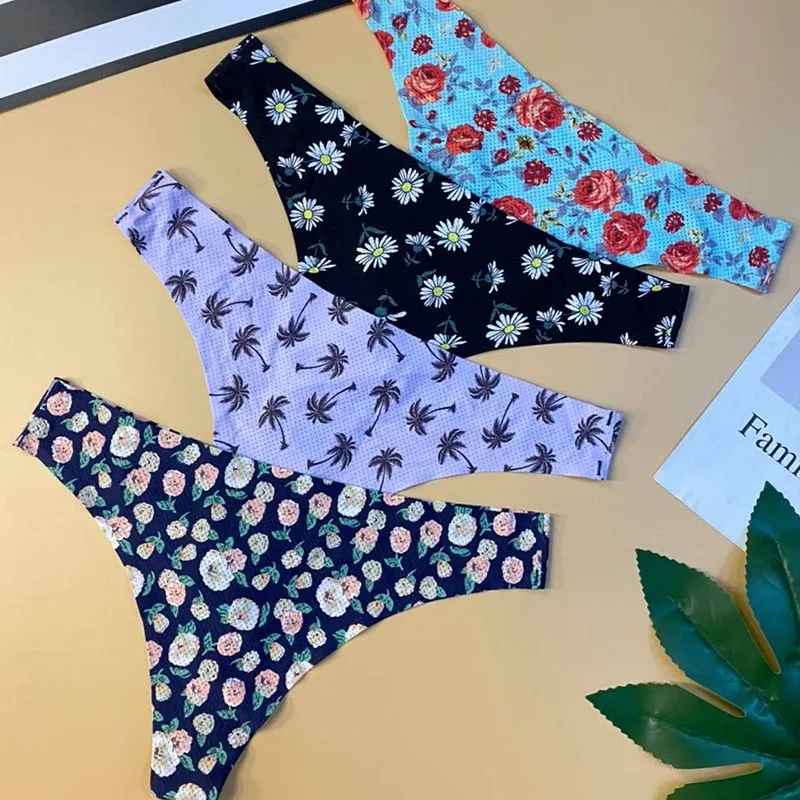 Cute Flowery Thongs