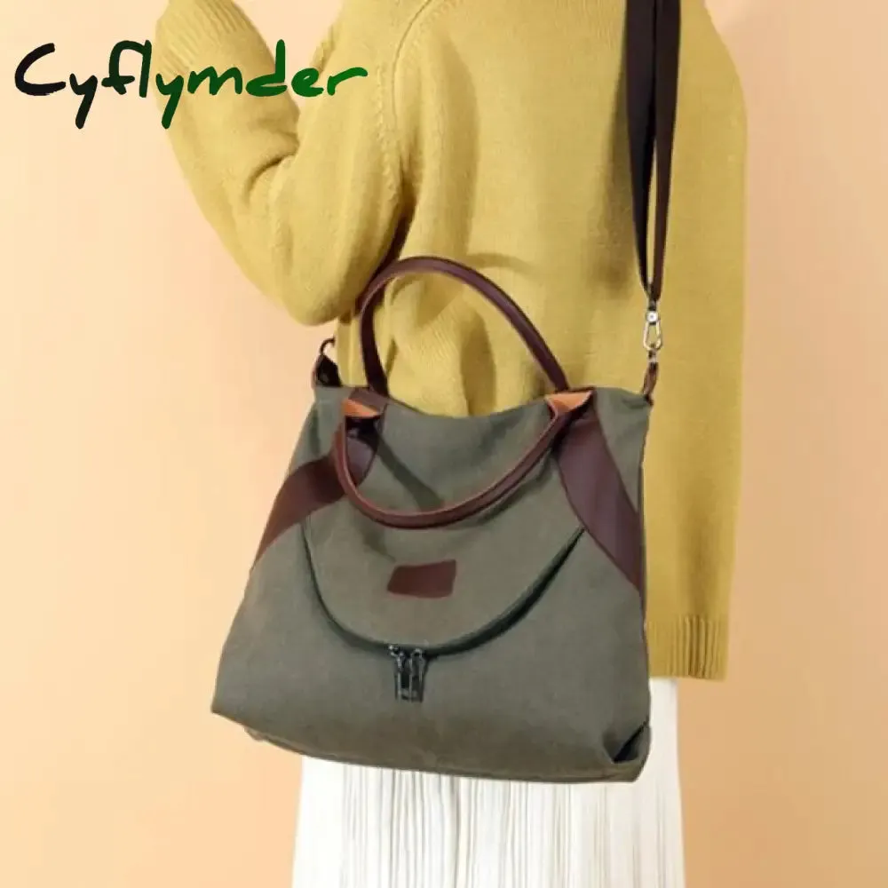 Cyflymder Women Bag Handbags Crossbody Canvas Bag for Woman Big Bag Canvas Shoulder Tote Female Handbags Lady Designer Messenger Bags