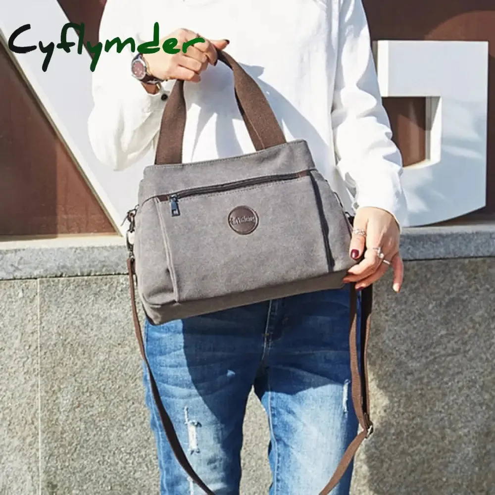 Cyflymder Women Bag Handbags Crossbody Canvas Bag for Woman Big Bag Canvas Shoulder Tote Female Handbags Lady Designer Messenger Bags