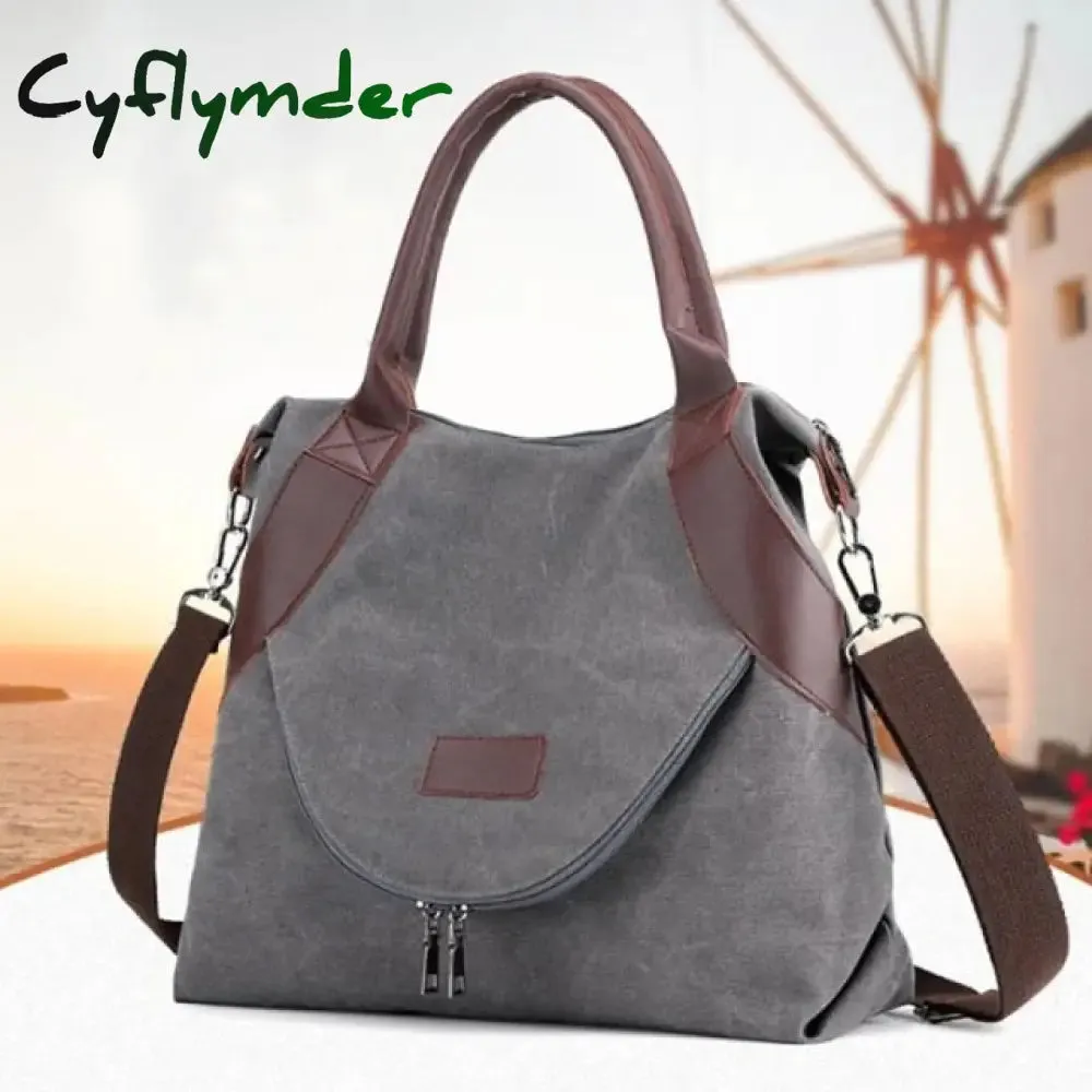 Cyflymder Women Bag Handbags Crossbody Canvas Bag for Woman Big Bag Canvas Shoulder Tote Female Handbags Lady Designer Messenger Bags