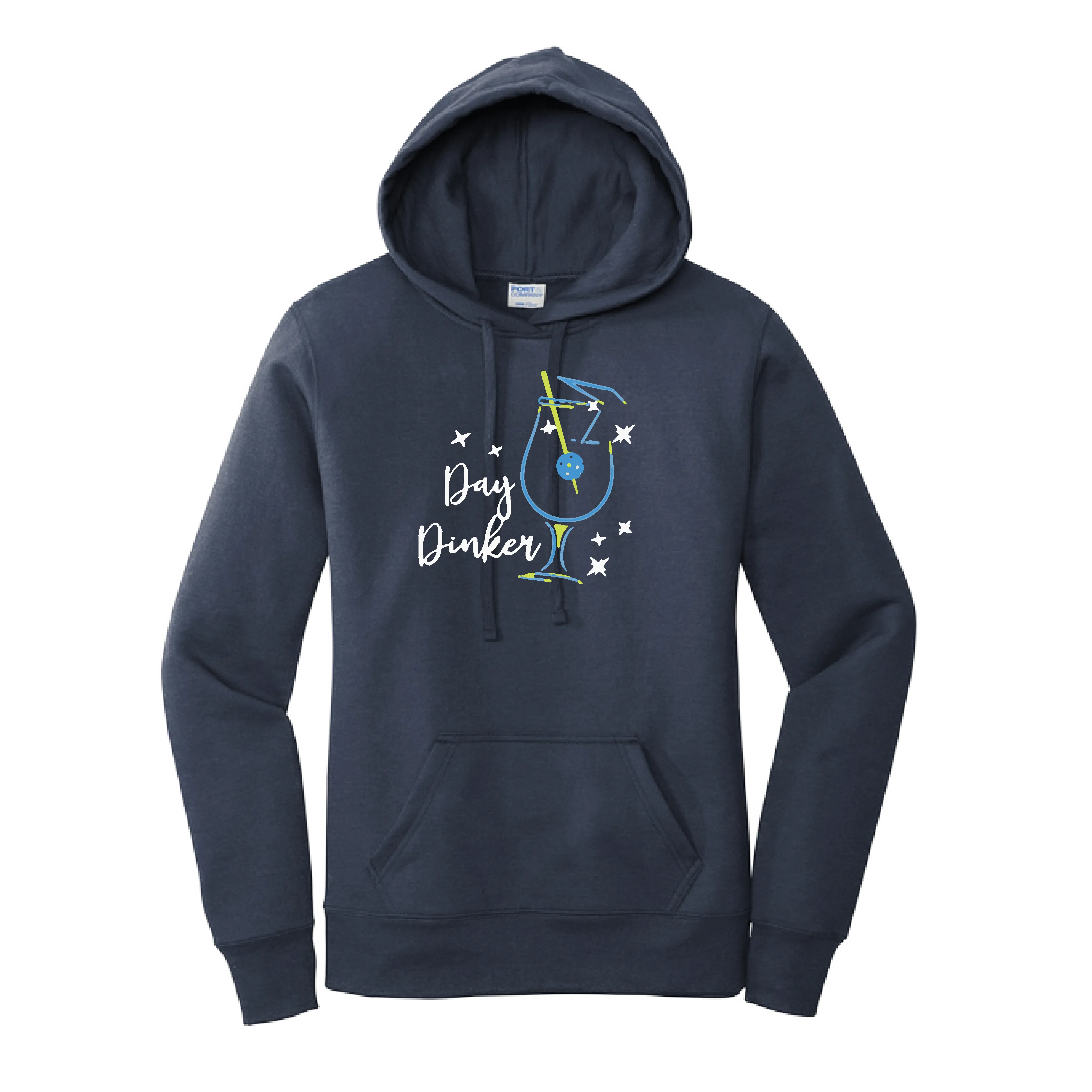 Day Dinker Pickleball Olive | Women’s Fitted Hoodie Pickleball Sweatshirt | 50% Cotton 50% Poly Fleece