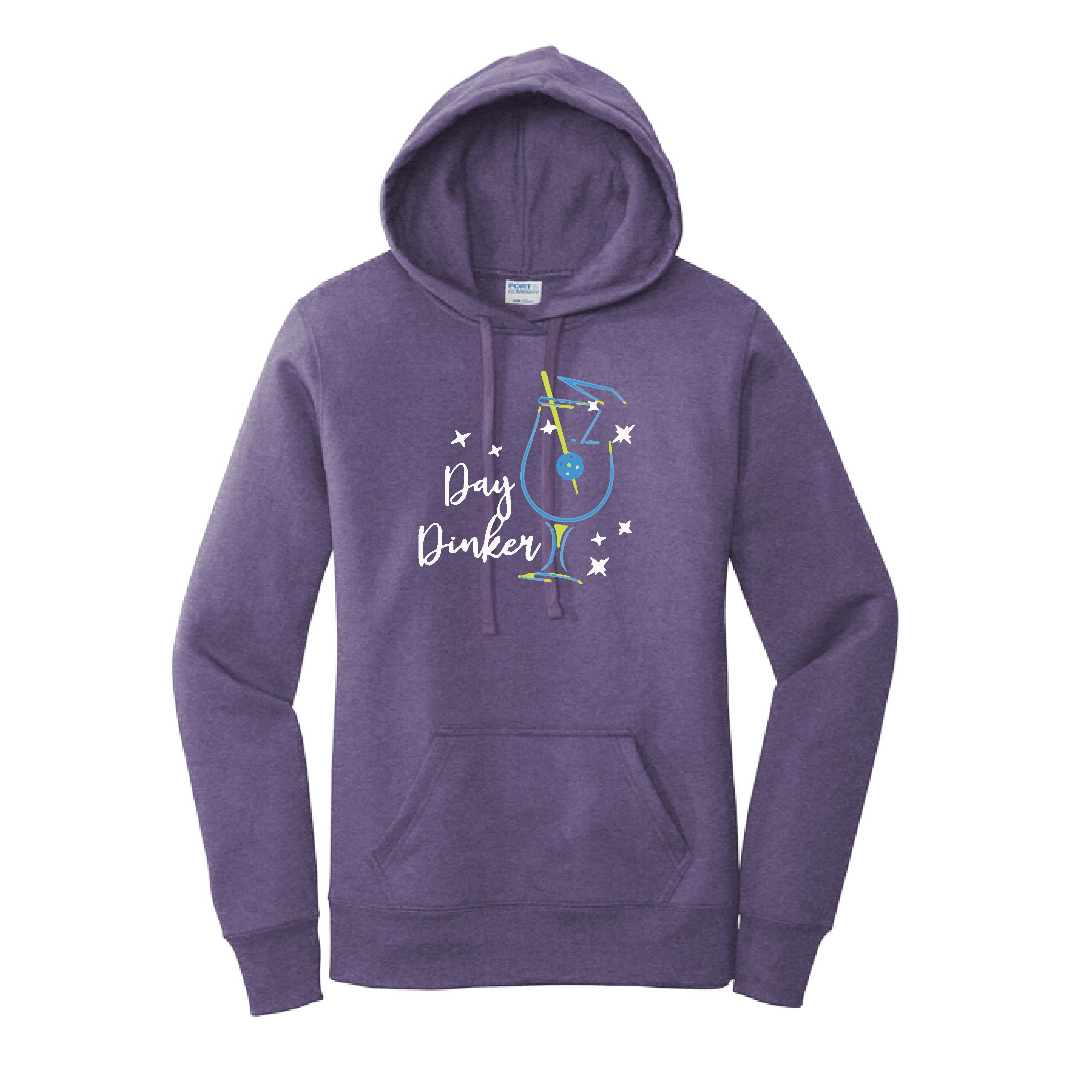 Day Dinker Pickleball Olive | Women’s Fitted Hoodie Pickleball Sweatshirt | 50% Cotton 50% Poly Fleece