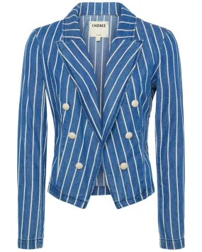 Denim Stripe Wayne Crop Jacket