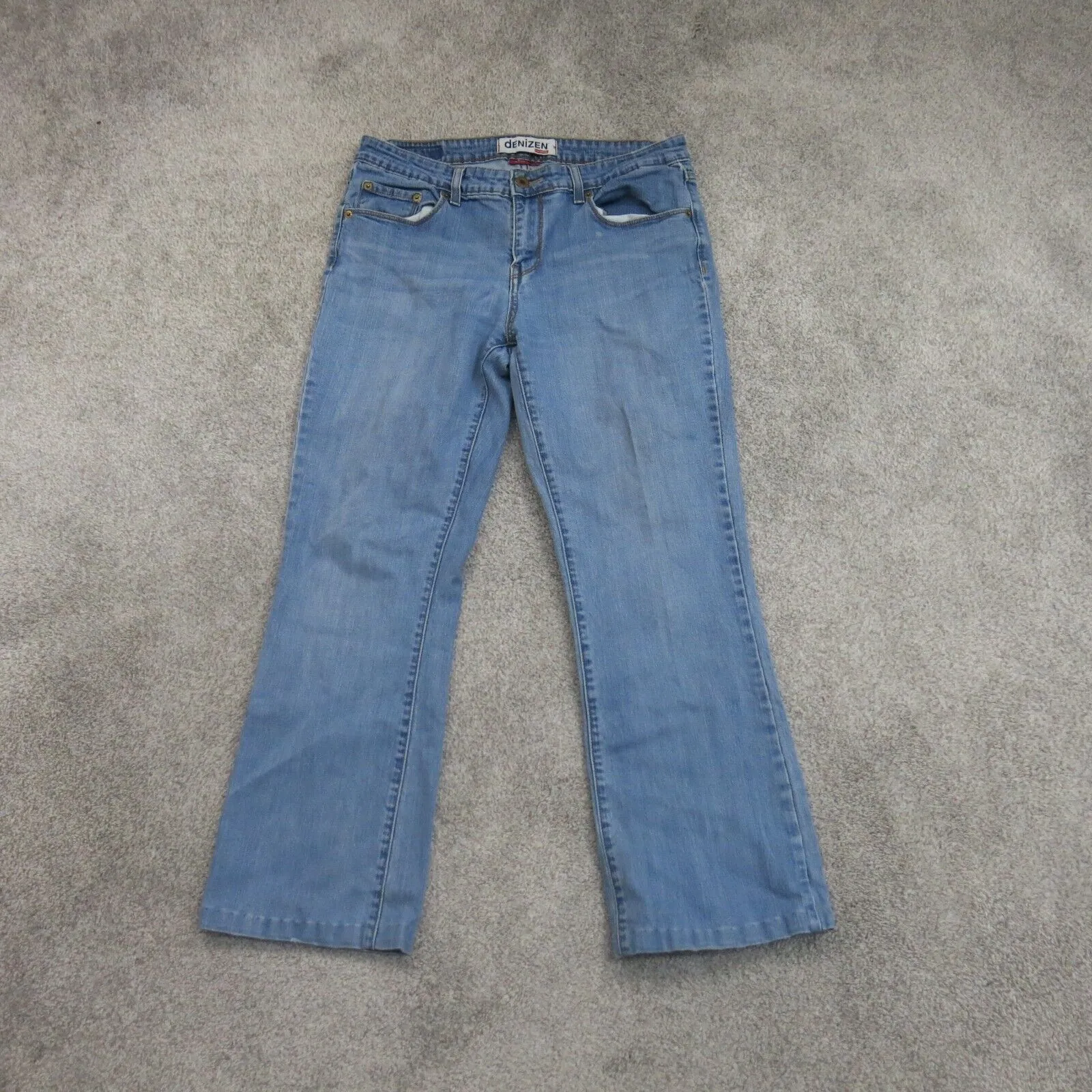 Denizen From Levis Women Jeans Boot Cut Leg Cotton Mid Rise Blue Size 12 Medium